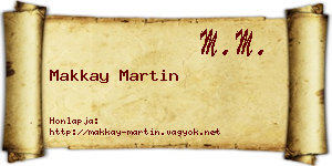 Makkay Martin névjegykártya